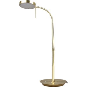 LED Tafellamp - Torna Monzino - 12W - Aanpasbare Kleur - Dimbaar - Rond - Mat Goud - Aluminium