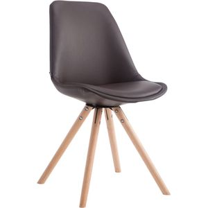 Design Eetkamerstoel Kaiden - Zwart - Zonder armleuning - Met rugleuning - Set van 1 - Woonkamerstoelen - Keukenstoelen - Kunstleer