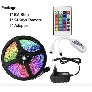 LED strip Kerstverlichting -  5m - 16kleurige multi-colour - incl Afstandsbediening