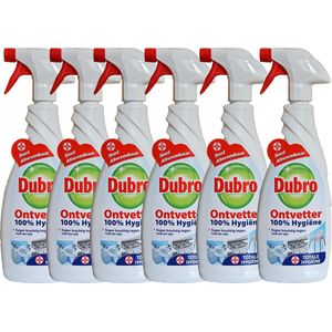 6 x Dubro ontvetter spray 100% hygiëne - Super krachtig tegen vuil en vet