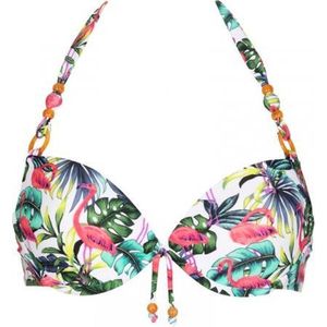 Lingadore - Laos Halterneck BH - bikini top - Flamingo print - 36B