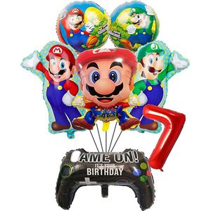 Super Mario ballon set - 60x44cm - Folie Ballon - Super Mario - Luigi - Game - Gaming - Playstation - Xbox- Themafeest - 7 jaar - Verjaardag - Ballonnen - Versiering - Helium ballon