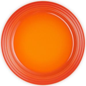 Le Creuset 4 aardewerken dinerborden Oranjerood 27cm