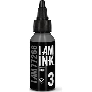 I AM INK - #3 Sumi 50ml Vegan Tattoo Inkt Greywash Schaduweffect | Tattoo Machine Inkt | Handpoke tatoeage inkt | Stick & Poke Ink