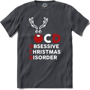 OCD - Obsessive Christmas Disorder - T-Shirt - Heren - Mouse Grey - Maat M
