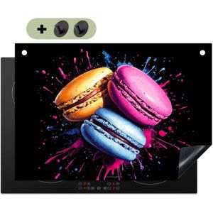 KitchenYeah® Inductie beschermer 75x55 cm - Macarons - Roze - Verf - Keurrijk - Kookplaataccessoires - Afdekplaat voor kookplaat & Spatscherm achterwand - Inductiebeschermer - Inductiemat - Inductieplaat mat - Keuken decoratie