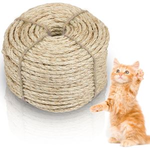 Sisaltouw(6mm,25M) touwen leiband kattenboom touw natuurlijke kattenladder kattenboom versch