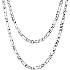 Fako Bijoux® - Schakelketting Figaro - Staal - Stainless Steel - RVS - Figaro Ketting - 5mm - 60cm - Zilverkleurig