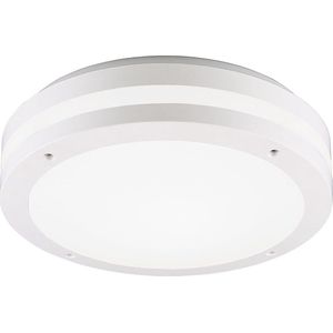 LED Plafondlamp - Badkamerlamp - Trion Keraly - Opbouw Rond - Waterdicht - 12W - Warm Wit 3000K - Mat Wit - Kunststof