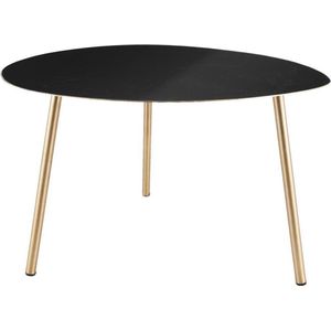 Leitmotiv Bijzettafel Ovoid enamel Small - Black