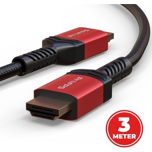 ProFPS HDMI Kabel 3 Meter – HDMI 2.1 | 8K@60Hz | 48Gbps | eARC & VRR | HDMI naar HDMI – Nylon Braided – Voor TV, Console & Beamer