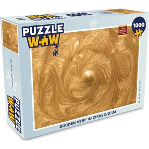 Puzzel Cirkel - Gouden - Verf - Legpuzzel - Puzzel 1000 stukjes volwassenen
