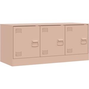 vidaXL - Tv-meubel - 99x39x44 - cm - staal - roze