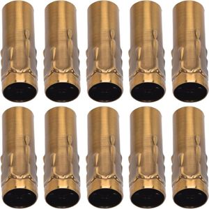 Metalen Buis voor Kaars Lampvoet - Verlichting Accessoires - Goud Brons - 10 stuks .