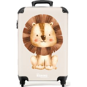 NoBoringSuitcases.com® - Baby koffer leeuw - Reiskoffer groot - 20 kg bagage