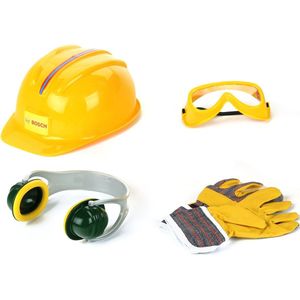Klein Toys Bosch accessories Set, 4 Pcs met speelgoedhelm - Speelgoed gereedschap