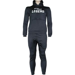 Joggingpak dames/heren met hoodie zwart  XS