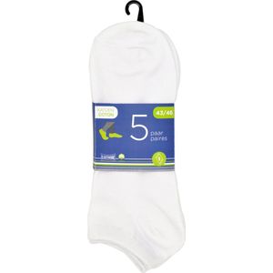 10 PAAR heren fitness sokken - katoen - 40/46 - wit