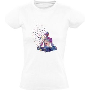 Mediteren Dames T-shirt - ontspannen - spirit - yoga - rust - meditatie