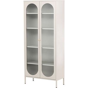 Lima vitrinekast 2 deuren beige.