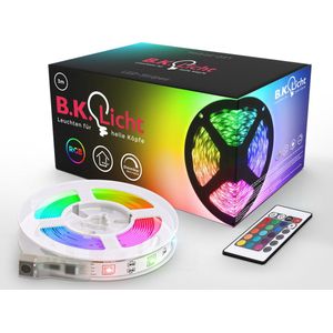 B.K.Licht - LED Strip - 3 meter - RGB - incl. afstandsbediening - incl. kleurverandering - zelfklevend