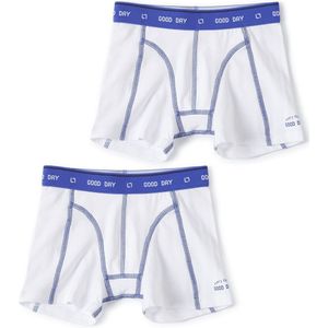 Little Label - boxershorts 2-pack - wit 104 - maat: 98/104 - bio-katoen