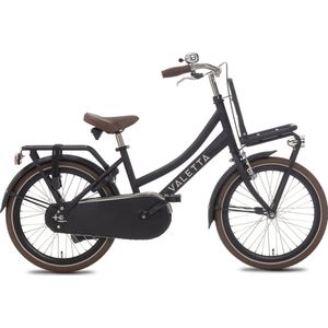 Valetta Cargo - Transportfiets - Meisjesfiets - 20 inch - Mat Zwart