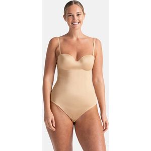 Dorina Corrigerende Body - Dames body - Naadloos - Sublime Sculpt - Licht voorgevormde cups - Verstelbare bandjes - 80E - Huidkleur