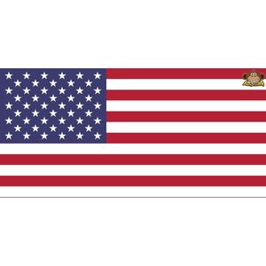 Partychimp Verenigde Staten Vlag USA Amerika - 90x150 Cm - Polyester - Rood/Wit/Blauw