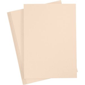 Gekleurd Karton, A4, 210x297 mm, 180 gr, beige, 20 vel/ 1 doos | Knutselpapier | Knutselkarton
