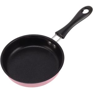 Eierpan Voorkomen Stick Warmte-isolatie Lange Steel 12 Cm Roestvrij Staal voor Thuis (Roze)