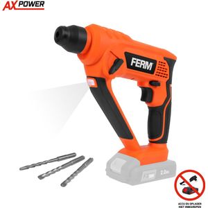 FERM AX-Power - Cargador rápido 20V - Base de carga rápida