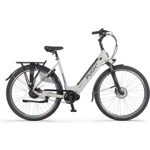 PUCH E-Zirkon Enviolo Belt Elektrische Fiets – E-bike – Rijklaar Geleverd - Lage Instap - Riemaandrijving - Framemaat 49 - Uitneembare Accu - 28 Inch - 250W Bafang Middenmotor - 150 km Actieradius - Silk Grey Matt