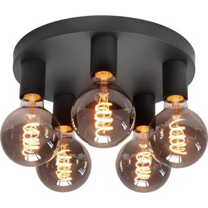 HighLight plafondlamp Basic 5 lichts - zwart