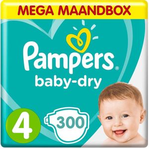 Pampers - Baby Dry - Maat 4 - Mega Maandbox - 300 luiers