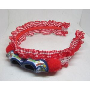 ZoeZo Design - haarband - diadeem - typisch Hollands - klompen - rood - wit - blauw