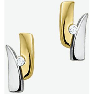 The Jewelry Collection Oorknoppen Diamant 0.02 Ct. - Bicolor Goud (14 Krt.)