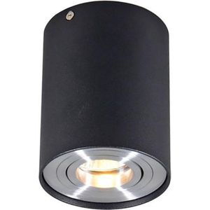 QAZQA rondoo up - Moderne Dimbare LED Smart Plafondspot | Spotje | Opbouwspot incl. wifi met Dimmer - 1 lichts - Ø 95 mm - Zwart - Woonkamer | Slaapkamer | Keuken