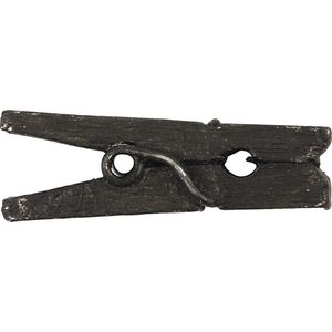 Mini wasknijpers, L: 25 mm, B: 3 mm, zwart, 36 stuk/ 1 doos