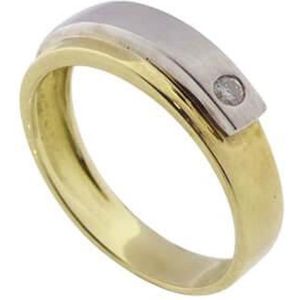 Christian gouden bicolor ring met briljant