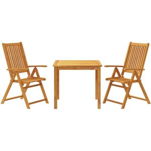 vidaXL Tuinset - Tuinsets - Tuinset - Tuinset Voor Terras - 3-delige Tuinset massief acaciahout