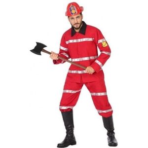 Brandweer verkleedpak/carnavalskostuum voor heren - carnavalskleding - voordelig geprijsd M/L