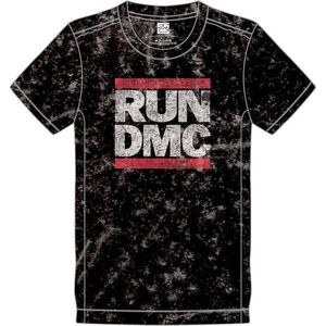 Run DMC - Logo Heren T-shirt - M - Zwart