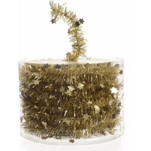 Feestversiering folie slinger goud 700 cm - sterren feestslingers