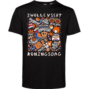 T-shirt Zwolle Oranjekoorts | Zwart | maat XXXL