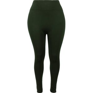 Dames Thermo Legging - High Waist - Donker Groen - Maat M/L