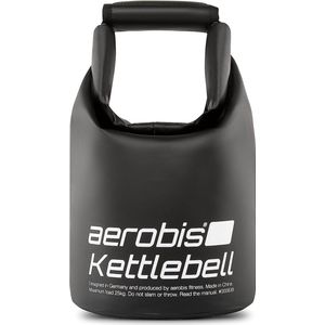 Fitness Kettlebell, verstelbare balhouder 1-25 kg, variabele vulling met zand of staalschroot, ergonomisch, gevoerd, vloervriendelijk