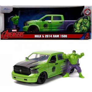 Marvel Hulk & 2014 Ram 1500 1/24 Diecast Metal Car