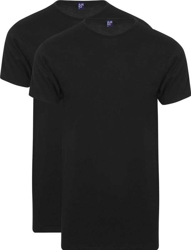 Alan Red Derby Extra Lang T-Shirt Zwart (2-Pack) - Maat XXL - Heren - Basic T-shirts