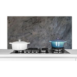 Spatscherm keuken 120x60 cm - Kookplaat achterwand Leisteen - Verweerd - Industrieel - Grijs - Muurbeschermer - Spatwand fornuis - Hoogwaardig aluminium